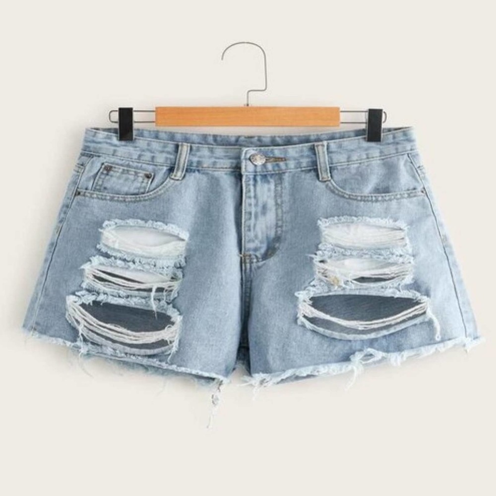 NWOT SM JEAN Shorts Denim Shorts  Distressed Raw Hem New in PKG SEXY High waist